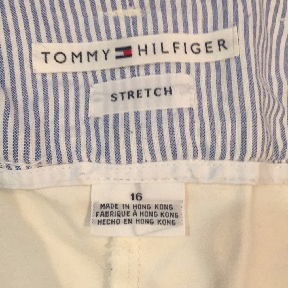 Cream TOMMY HILFIGER relaxed leg drew pants sz 16 - Picture 4 of 5